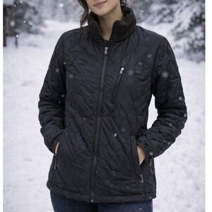 Columbia Vertex Interchange Womens Small Black Core Full Zip Quilted Jacket